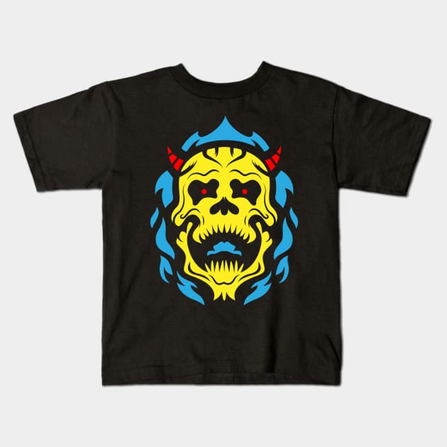 Demon Skull Kids T-Shirt by demonigote
